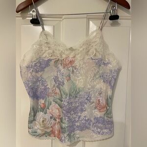 Lacie Ann Lacey Floral Camisole & matching shorts. Elegant & comfortable!